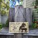 Equestrian Eventing Stall Sign with Cross Country Jumper horse image, Golden Oak wood stain, and font choice 3. Hung with a black suede cord